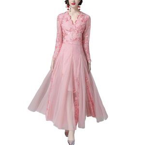 Burryco Womens Pink Solid Maxi Dress, Pink